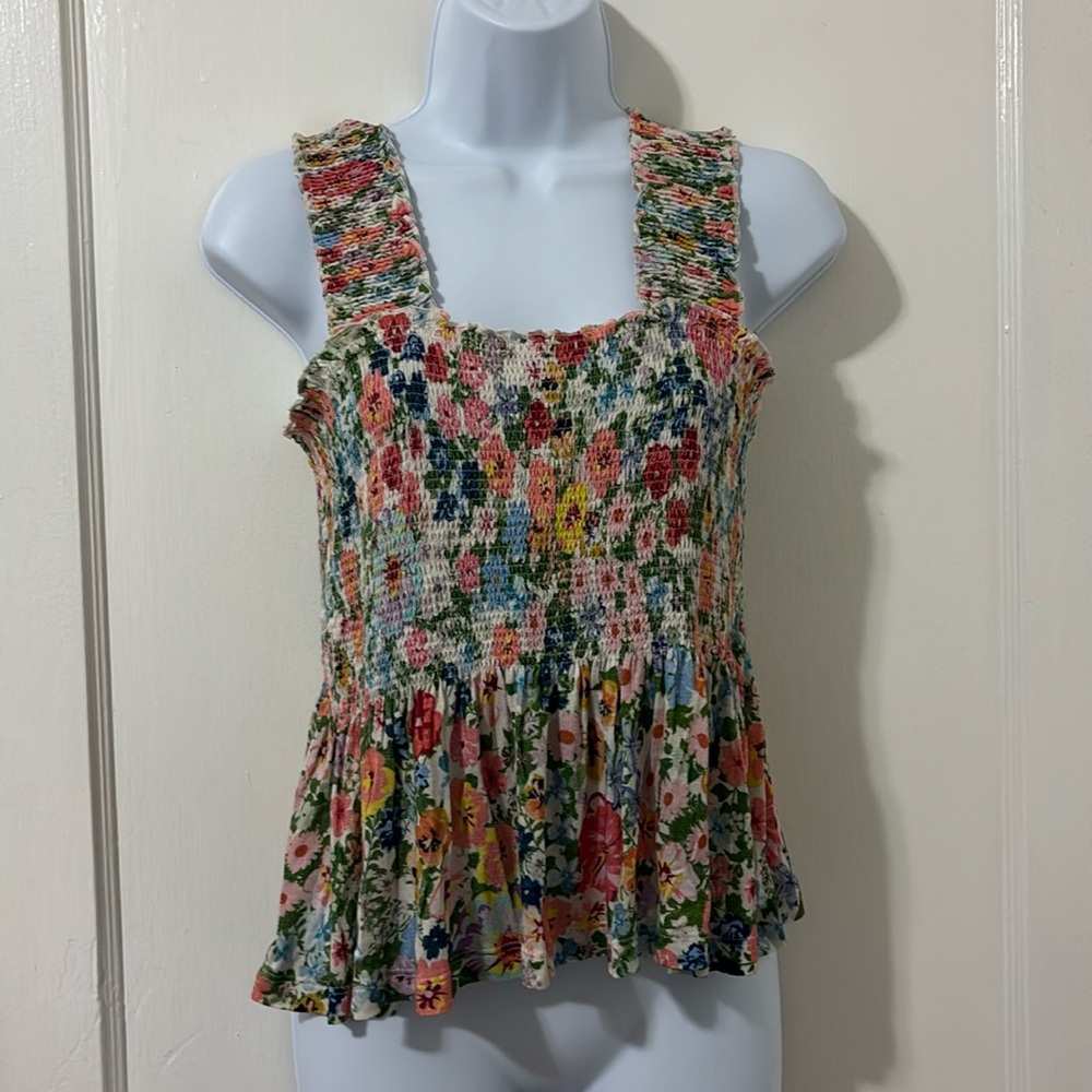 Anthropologie ‘Conditions Apply’ Smocked Babydoll Tank